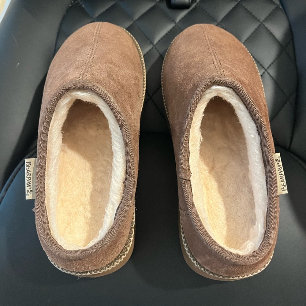 BearPaw Chocolate Suede Slip-Ons